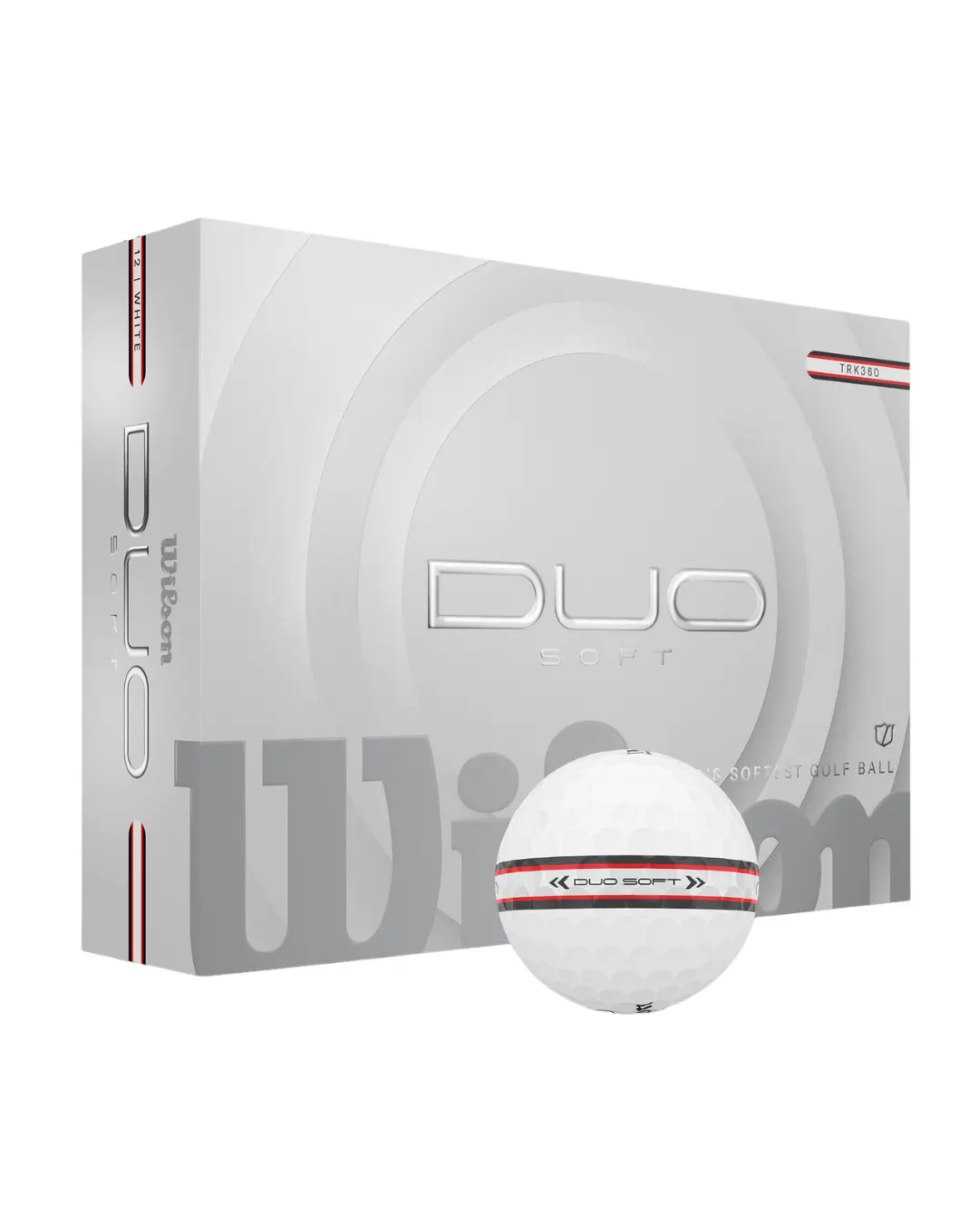 Wilson Duo Soft Golf Balls - White/Red Wilson Duo Soft Golf Balls - White/Red
