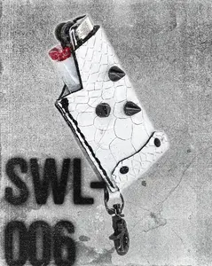 SWL-006 / White Alligator Skin Lighter Case