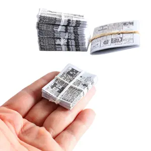 1 Bundle Miniature Newspaper Decor | 1:12 Scale Decorative Model | Dollhouse DIY Styling Accessory | Tiny Home Decor Micro Miniature | Realistic Paper Decor for Dollhouse Interior | Decoration | Dollhouse Scenes