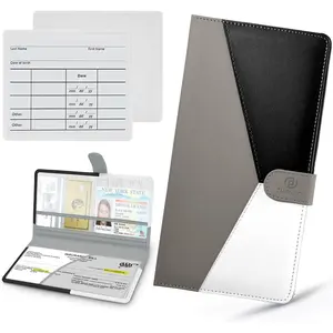 Car-Registration-and-Insurance-Holder,Car-Registration-Holder Leather Insurance and Registration Card Holder with Magnetic Closure Auto Car Document Holder Essential Vehicle Glove Box Organizer