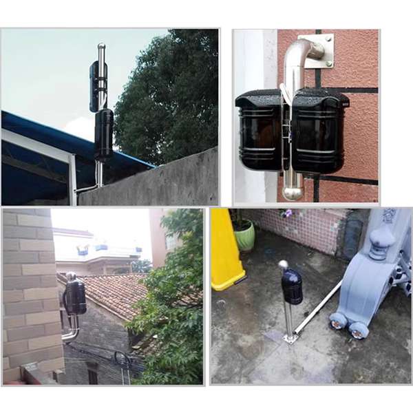 Metal & Plastic Waterproof Dual Beam Infrared Detector Outdoor Infrared Barrier Sensor with Lens Indicator for Security