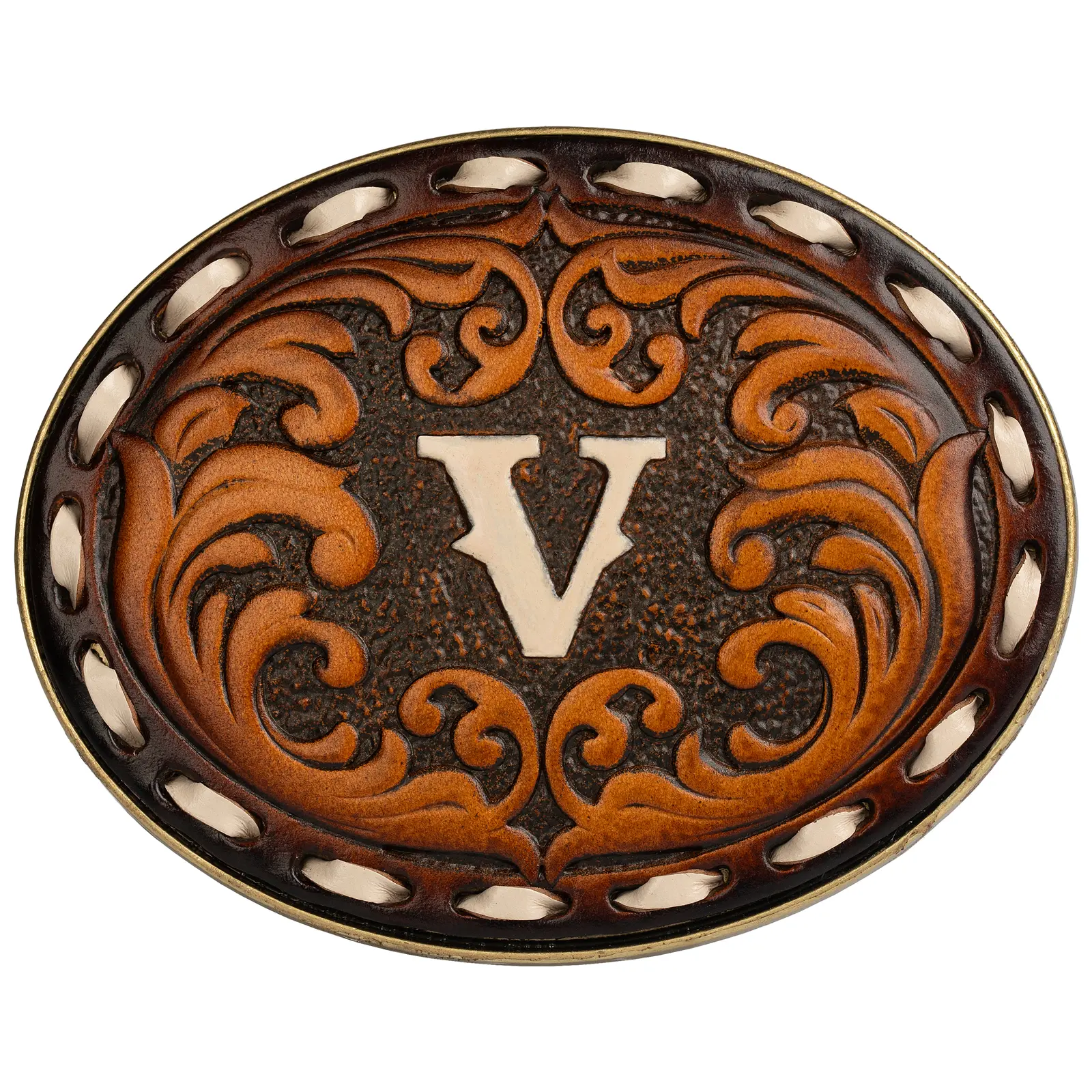 Western Belt Buckle for Cowboy & Cowgirl - Handmade Leather Engraved Initial Letter (A-Z)  - Western Style Accessory，Handcrafted Bespoke Belt Buckle，Cowboy Belt Buckle，Belt Buckles men，Western Belt Buckle,Texas Belt Buckle,Gift for Cowboy