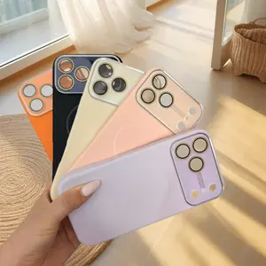 Liquid Silicone Magnetic Phone Case with Silver Edge & Large Camera Window, 2000G Super Strong Magnet, Military Grade Drop Protection, Anti-Yellowing TPU + Acrylic Back with Soft Microfiber Lining for iPhone