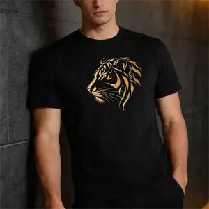Tiger Print Short Sleeve T‑Shirt – Thick Cotton, Retro Vintage, Loose Fit, Couple Friendly Summer Tee