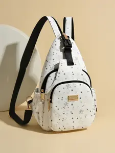 Women's Light Star Print Crossbody Bag, Versatile Shoulder & Crossbody Backpack, Casual Fashion Chest Bag for Everyday Use