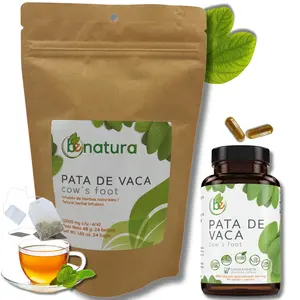 VIRAL Pata de Vaca Té (Cow's Foot Tea) – 24 Bags – 100% Natural Infusion – Vegan, Non-GMO, Gluten-Free + Pata de Vaca Capsules – 1500 mg Per Serving, 90 Veggie Caps – Organically Grown – 100% Natural, Premium Quality Herbal Supplement by Bexpertsusa
