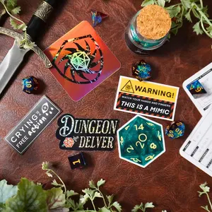 Dungeon Sticker Pack - Waterproof and  Decorative | Includes Waterproof Matte and Holographic Stickers dnd gift