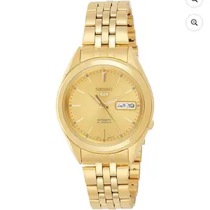 Seiko Men's SNKL28 Gold Plated Stainless Steel Analog Watch with Gold Dial & Automatic Movement