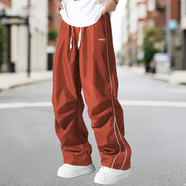 2/3-pcs-Men's Sports Pants Outdoor Hiking Running Fitness Straight-leg Trousers With Pockets Striped Solid Color Two/Three-piece Set for Menswear