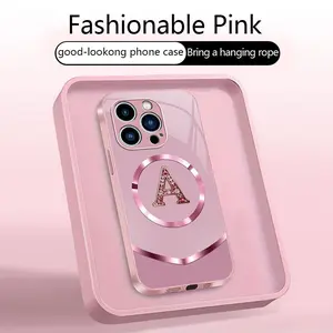 Suitable for [iPhone 15 Pro Max] high-end MagSafe phone case，Features a magnetic attachment function, premium design that is both practical and affordable—choose from all 26 letters.YM99