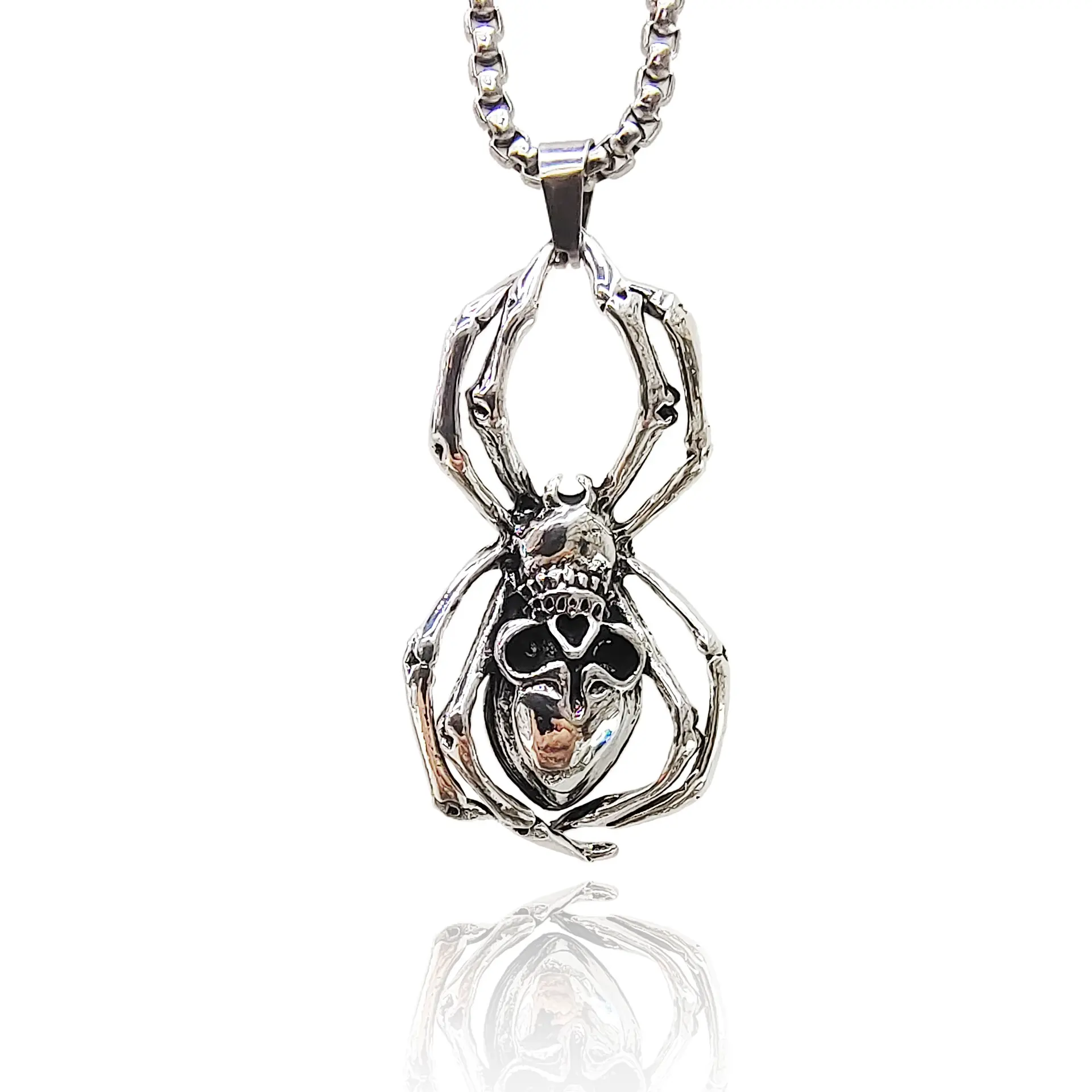 Skull spider necklace skull insect jewelry men's jewelry clothing matching