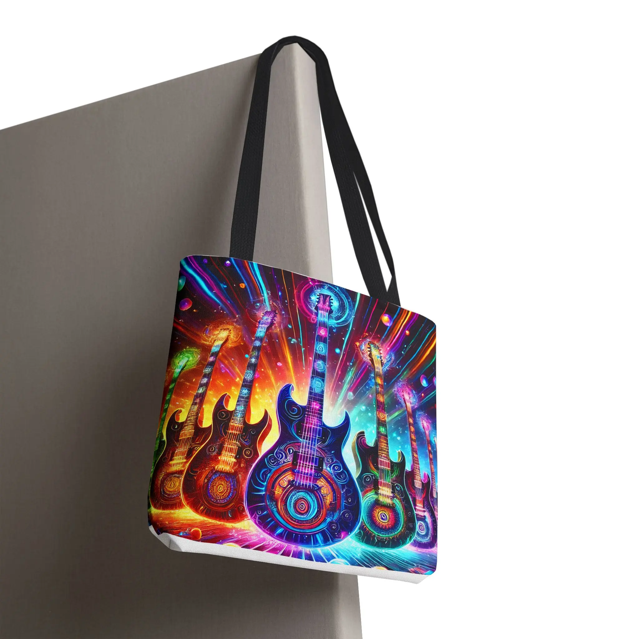 Retro Guitar Tote Bag - Classic Design for Guitar Accessories, Ideal for Travel and Everyday Use