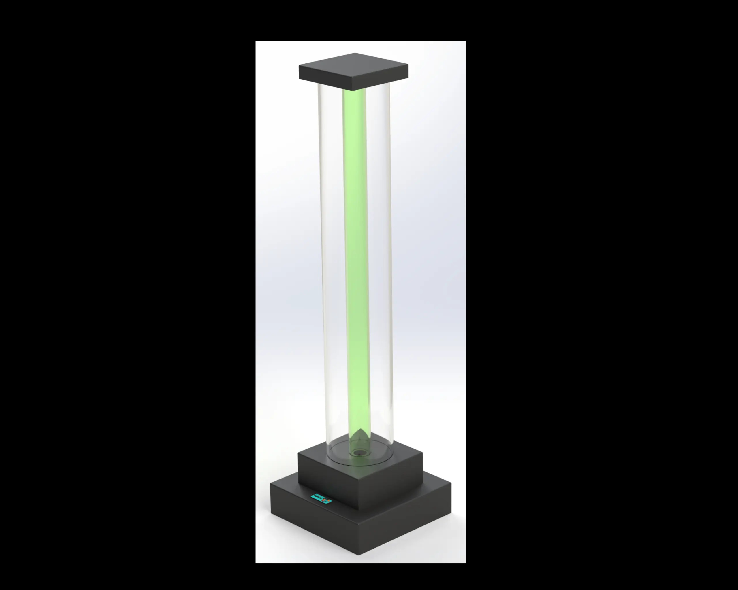3’ Square Fillable Colored Tube Floor LED Light