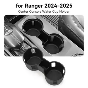 Ford Ranger 2026 Central Cup Holder Liner, Silicone Non-Slip Drink Rack, Console Organizer Tray, Car Accessories