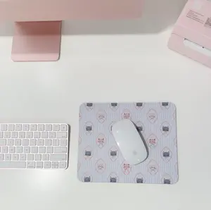 Cat Mouse Pad, Cute Pastel Desk Mat, Pink Coquette Desk Decor, Aesthetic Office Accessories, Girly Workspace Setup