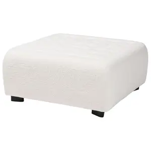Athena Boucle Upholstered Square Ottoman