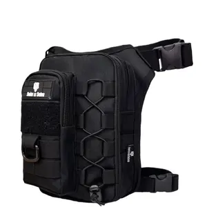 Tactical Leg Bag Military Thigh Pack with Multi-Pocket, Waterproof Waist Pouch for Motorcycle Hiking Hunting Outdoor Sports