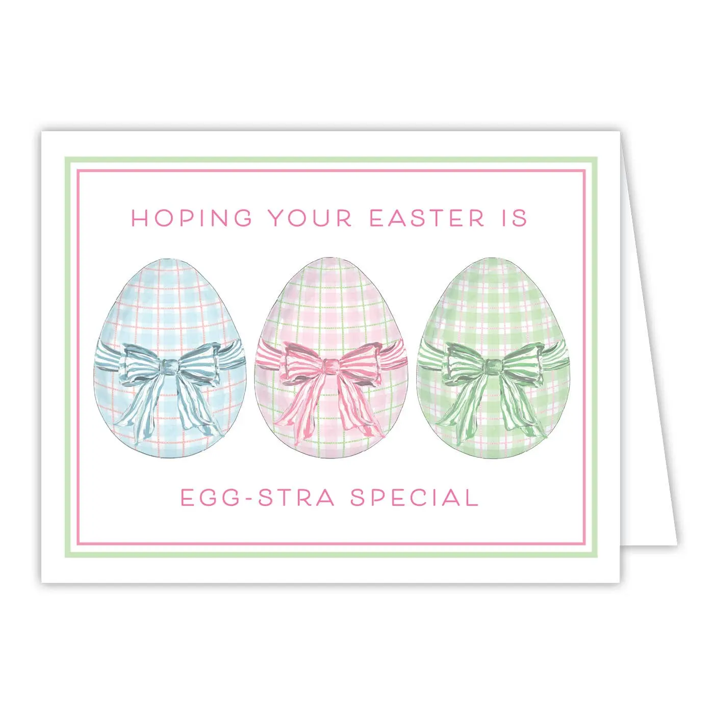 Hoping Your Easter Is Egg-stra Special Egg Trio Greeting Card by Rosanne Beck