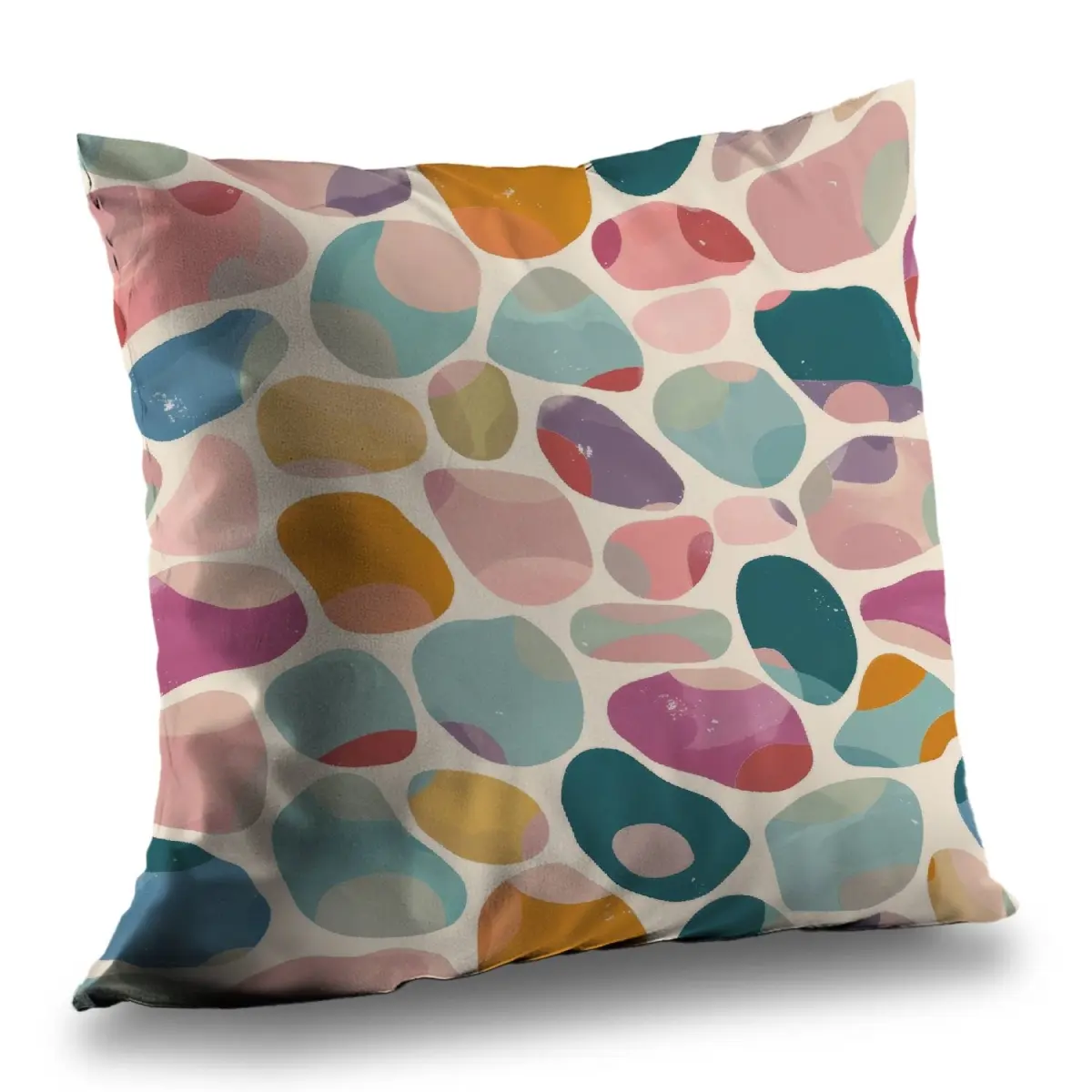 MWW C1PC14149FD22D 14 x 14 in. Dots & Bops - Turquoise Polyester Twill Throw Pillow for Home Decor