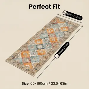 Luxe Persian Runner - Non-Slip & Easy-Clean 60x160cm