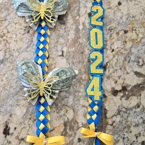 Hawaiian Graduation Lei - 40 to 46 Inches Long 1 Inch Wide,Year and Butterfly Lei Vibrant Colors, Perfect Graduation Gift for Friends and Loved Ones gifts GuFt