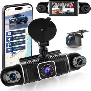 4 Channel Dash Cam Front and Rear Inside 360° Dash Camera for Cars 4 Channel Dash Cam Front and Rear Inside,IPS 4K/2K Dash Camera WiFi APP,G-Sensor 24/7 Parking Mode,170° Loop Recording