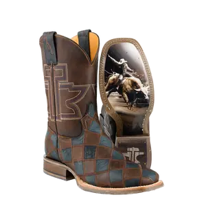 Tin Haul Men's Check Me Out Leather Western Boot 14-020-0077-0534