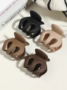 4pcs Spring Atmosphere Hair Clips: Macaron-colored grippers, gentle and fair, easily create a high top of the head, a hair accessory with a girlish heart, make the hairstyle exquisite in an instant, a must-have atmosphere tool for sweet girls