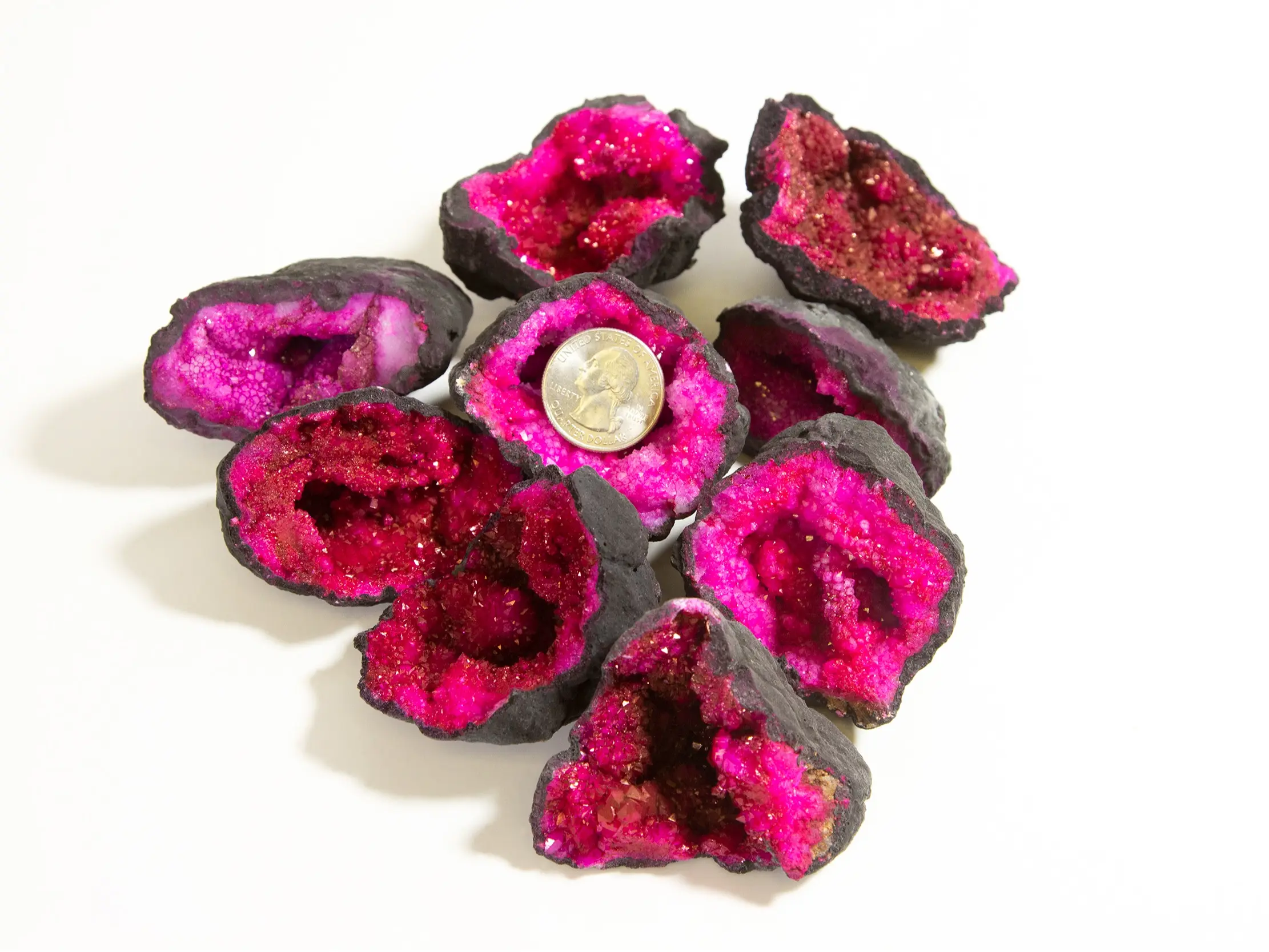 Assorted Small Pink Dyed Geode (Individual Piece)