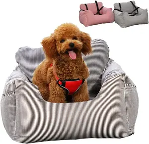Dog Car Seat Puppy Booster Seat with Storage Pocket, Safety Leash, Soft and Comfortable Cover for Small to Medium Dogs, Washable