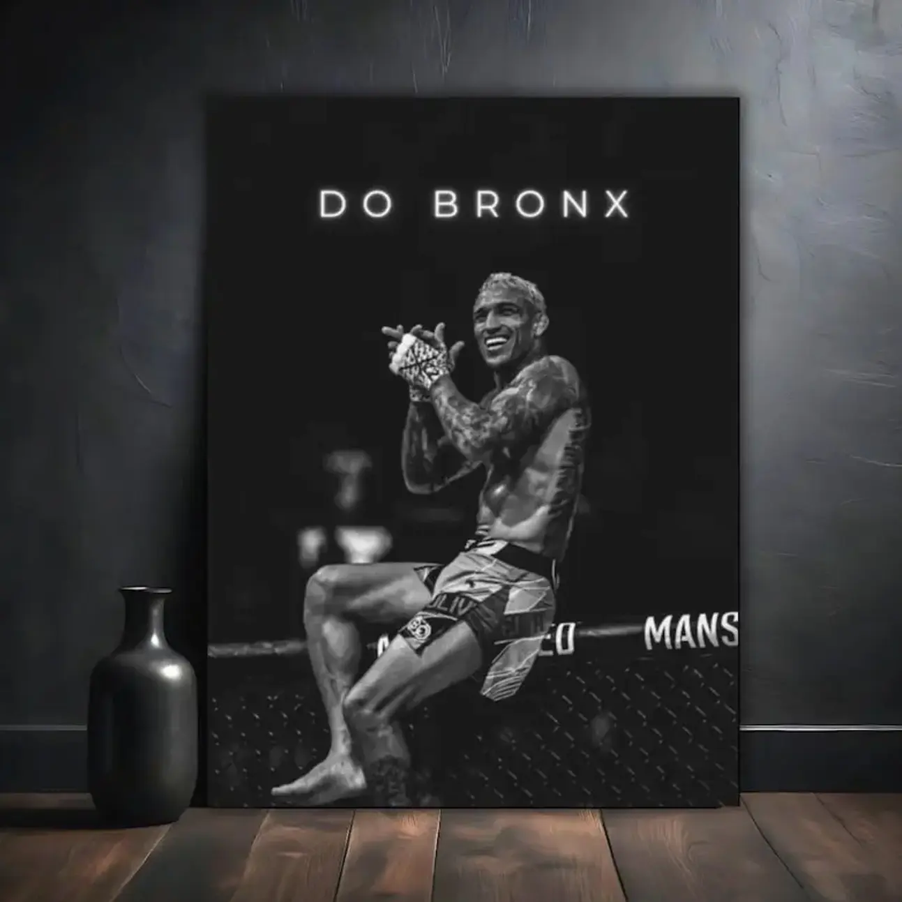 Charles Oliveira "Do Bronx" UFC MMA Lightweight Creative Design Print - Eco-Friendly, Fade-Proof, High-Res Anime Wall Art, Framing-Ready Home Decor for Classroom & Kid Room
