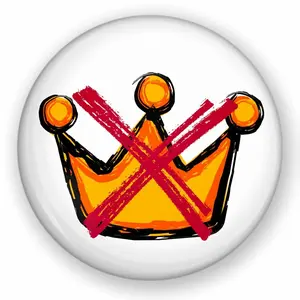 2026 No Kings Gold Crown Pin Button, Protest Pin RESIST Buttons Gifts