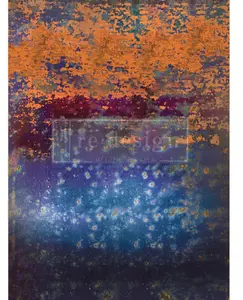 Redesign With Prima A1 Decoupage Fiber - Rustic Blue Rust - / paper 655350668945