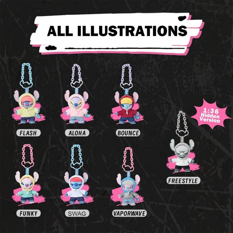 Disney Stitch GenZ Street Series Plush Blind Box - Hiphop Style