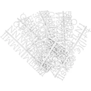 Inch Letters for Felt Letter Board, 188 Pieces Including Characters, Numbers & Symbols for Changeable Plastic Message Boards (White)
