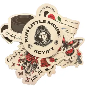 Haunting Adeline Inspired Stickers 12 pack - Matte & Holographic Options- Laminated Water Resistant Quotes from Cat & Mouse Duet 1.5-3.25 Inches Wide for Laptops Kindles Water Bottles