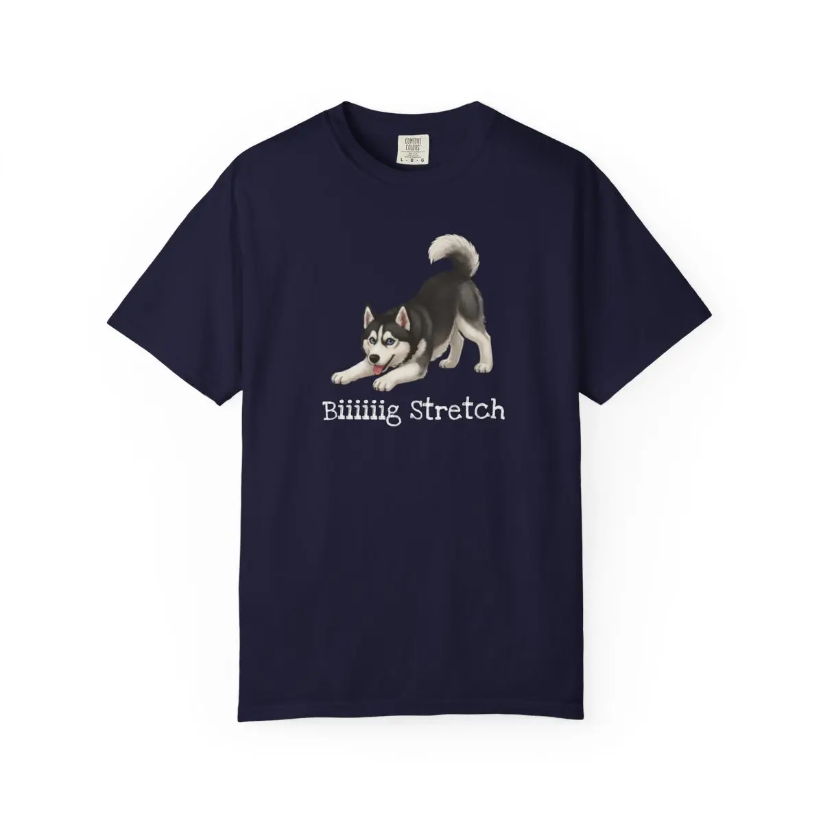 Husky Big Stretch Shirt Funny Dog Lover Tee Relaxed Fit Gift