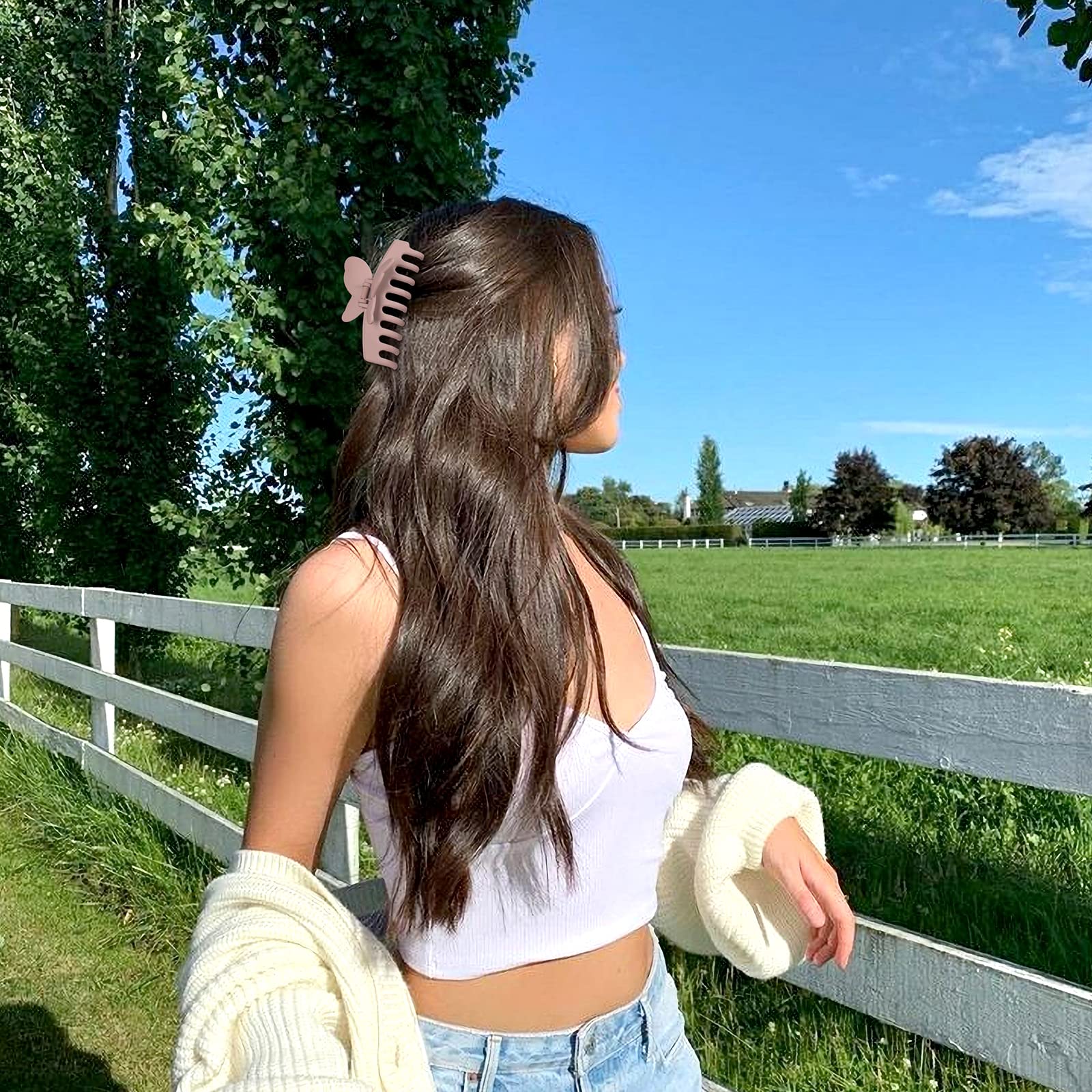 5-piece suit Large Claw Hair Clips for Thick Hair Big Banana Hair Clip for Women Nonslip Strong Hold Butterfly Hair Claw Clips