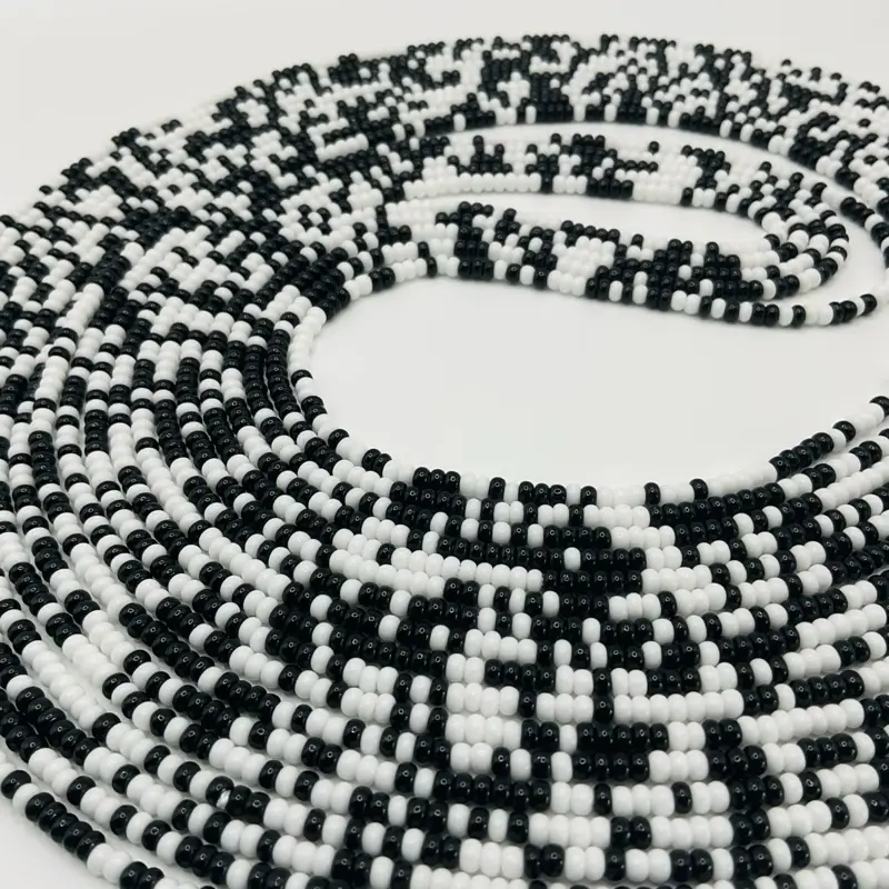 Ying Yang Waistbeads Body Adornment for All Women and All Ages for Daily Wear - Black & White Beaded Design