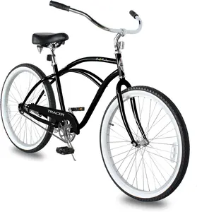 Tracer Bora 26” Beach Cruiser, 26 Inch Wheels Men, Women' s Bike, Single Speed, Coaster and V-Type Brake, City Hybrid