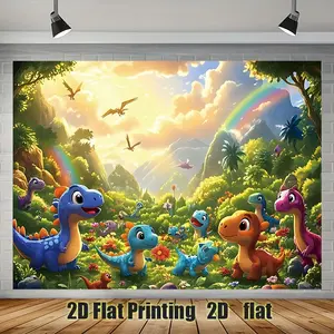 1pc Dinosaur Backdrop Cartoon Design Various Dinosaurs Pattern for Home Room Wall Decor Party Background Photo Prop Decoration