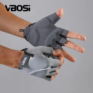 Women Men Sports Gloves, Knitted Fabric, Breathable & Anti-Slip Design, Thick Sponge Palm, Ideal for Exercise, Outdoor Activities, Driving, Work Out, Fitness Accessories