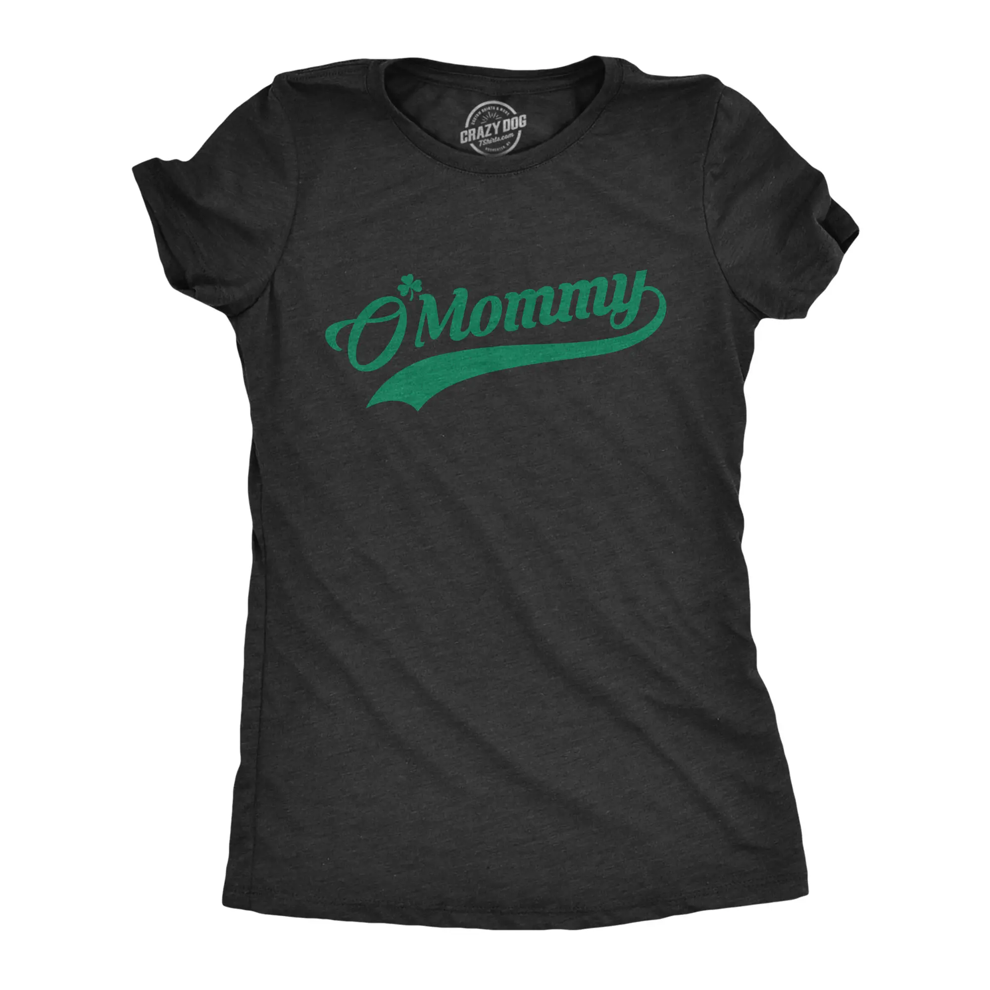 Womens O Mommy T Shirt Funny Saint Patricks Day Irish Mom St Patty Tee Clover Funny Womens T Shirts Cute Vintage Fashion Casual Ladies T-Shirt Gift Saint Patrick's Day Tops for Women Funny Mother's Day Top Black