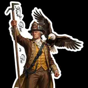 Firefighter George Washington First Due or Die Sticker Set - Includes Two 3 Inch Decals for Helmets Lockers and More