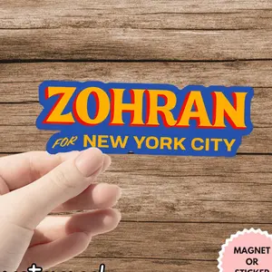Zohran Mamdani for NYC Stickers, Zohran Waterproof Sticker, Progressive Political Bumper Sticker, Vote Zohran Vinyl Decal