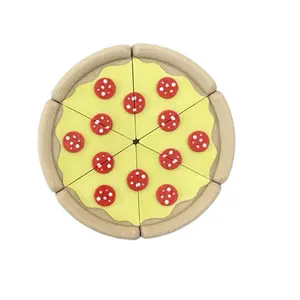 Pepperoni Pizza Fridge Magnet - Decorative Magnet with Pepperoni and Pizza Crust Design, Ideal for Home Organization
