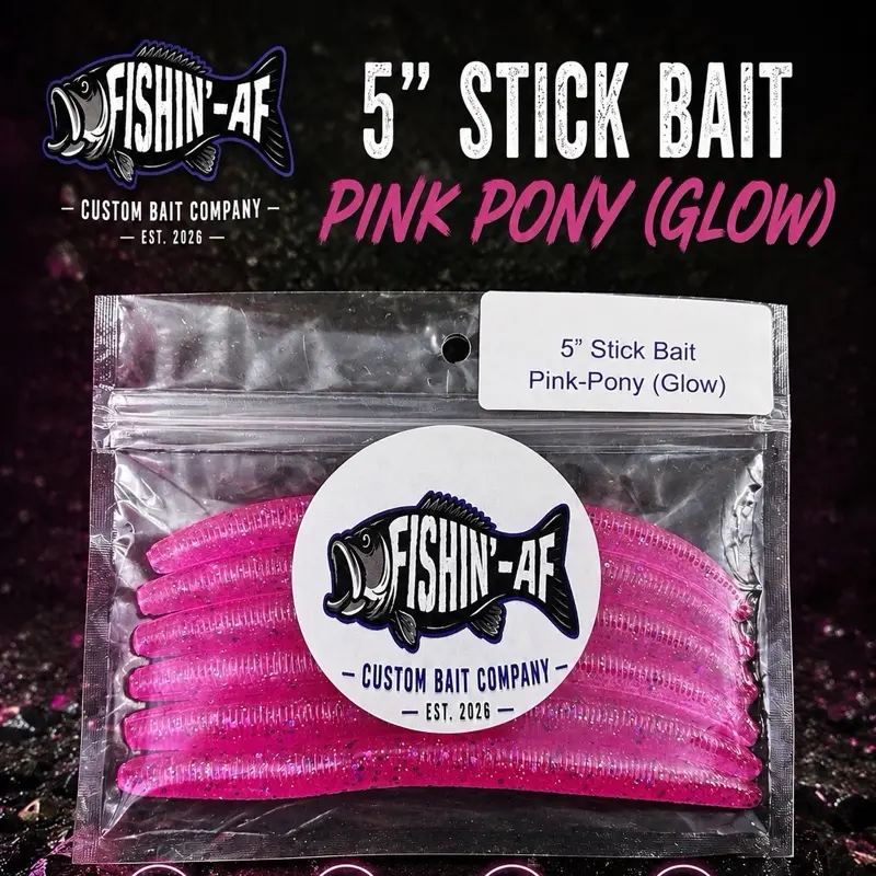 5” Stick Bait / Pink Pony (Glow)