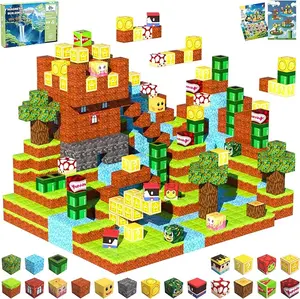 Valentine's Day Gift Magnetic Blocks, 48PCS Magnetic Tiles Building Blocks, Magnet Cubes STEM Sensory Game Toys Christmas Birthday Gifts for Kids