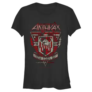 Junior's Anthrax Distressed Eagle 1981 T-Shirt