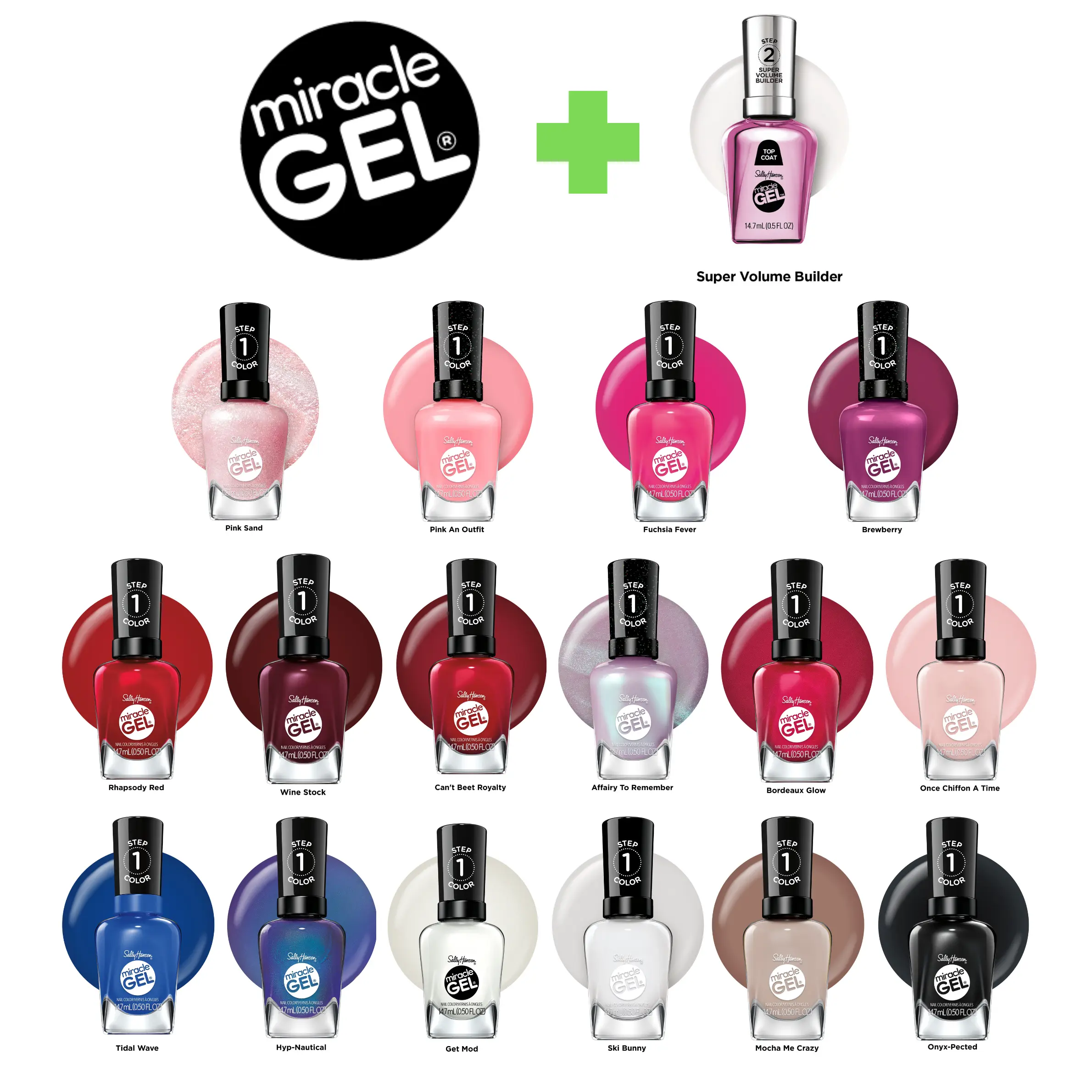 Sally Hansen Miracle Gel Nail Polish + Top Coat Duo Bundle Sally Hansen Miracle Gel Nail Polish + Top Coat Duo Bundle